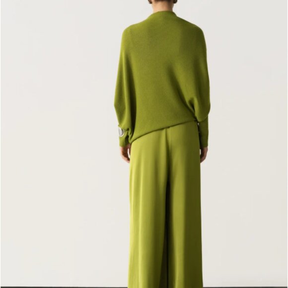 Asymmetric Draped | Olive Green | Seamless Knit Sweater NWT - Picture 1 of 5